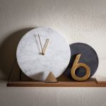 white marble wall clock