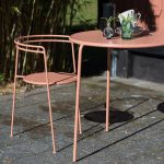 ok design peach point chair and table_